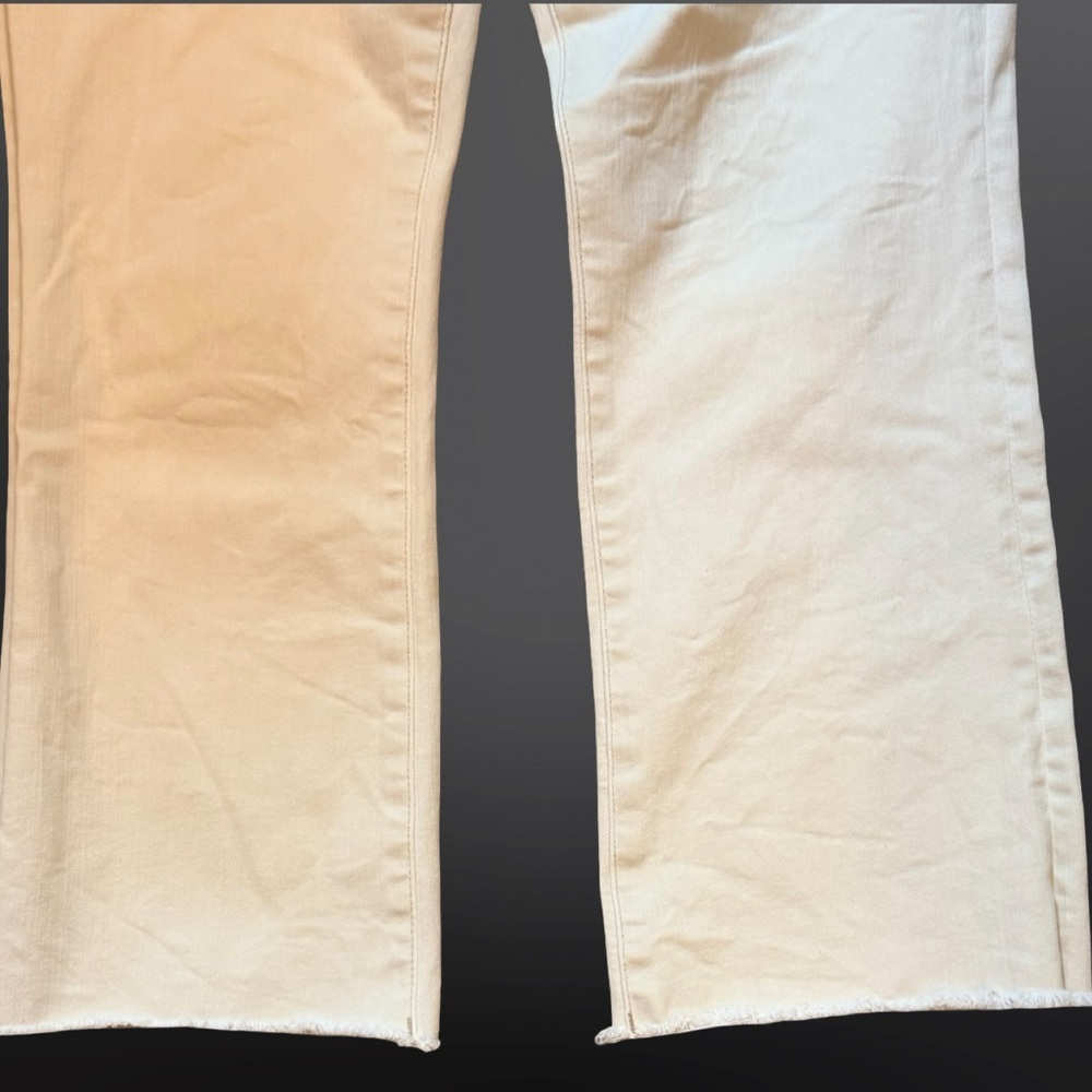 Pistola  (Anthropologie) Lennon High Rise Bootcut Crop Jeans Cream Sandstone 30 - Picture 9 of 16